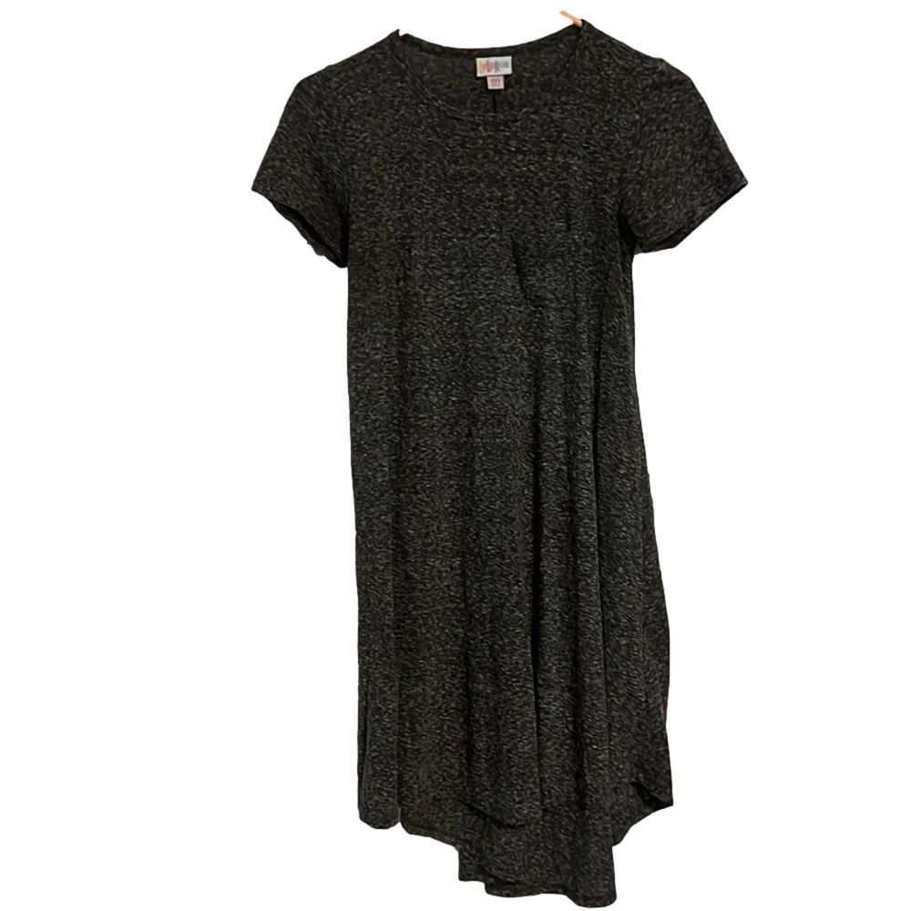 LuLaRoe Women’s XXS Grey pullover short sleeve Shirt/Dress